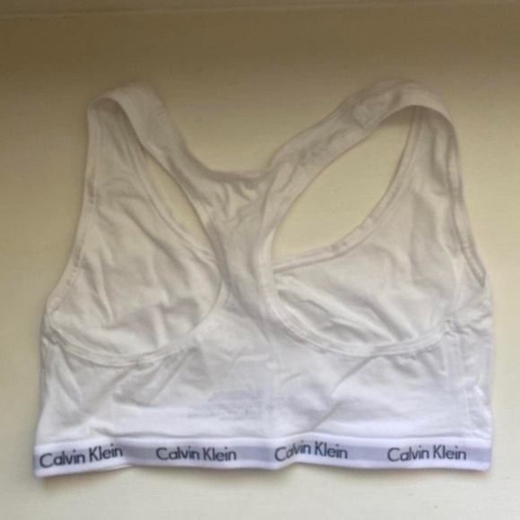 Calvin Klein White‎ Logo Bralette Size Medium - Picture 3 of 5